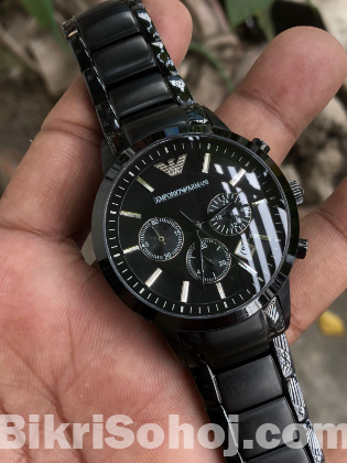 Black Emporio Armani watch for sale